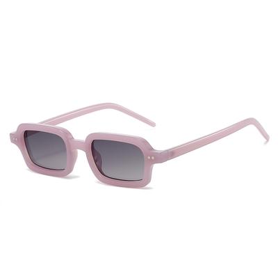 Fashion Small Square Sunglasses Women Jelly Color Casual UV400 Rivets Ins Travel Photography Eye Shades