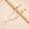 Layering Imitation Pearls Shell Pendant Necklace Neckchain With Geometric Alloy Charm Versatile Jewelry Accessory