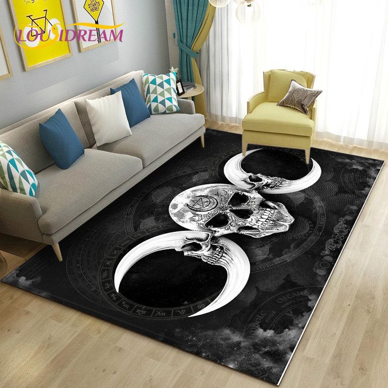 Ouija Tarot Witchcraft Gothic Area Rug,Carpet Rug for Living Room Bedroom Sofa Doormat Decoration,Kids Play Non-slip Floor Mat