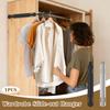 Valet Rod for Closet Pull Out Retractable Closet Valet Rod Slide Out with 4 Hooks for Hanging Suits Freshly Pressed Clothes