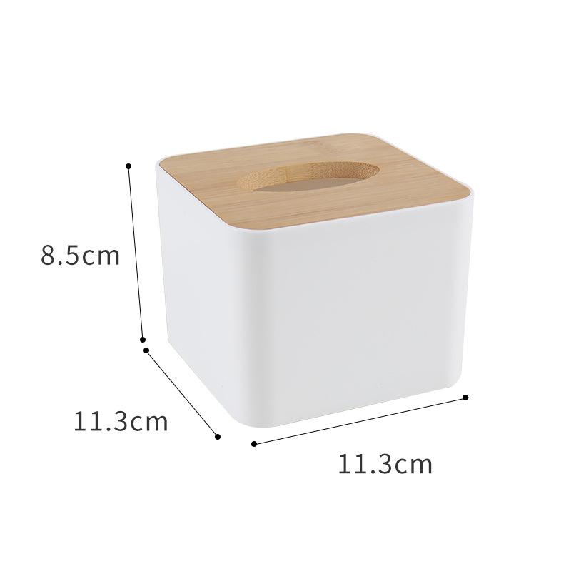 Bamboo Tissue Box with Print Logo and Wooden Lid - Luxury Gift and Storage Solution