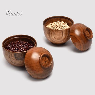 Bella ciotola per insalata in legno per zuppa, riso, insalata, lavabile in lavastoviglie, resistente all'usura, forniture da cucina