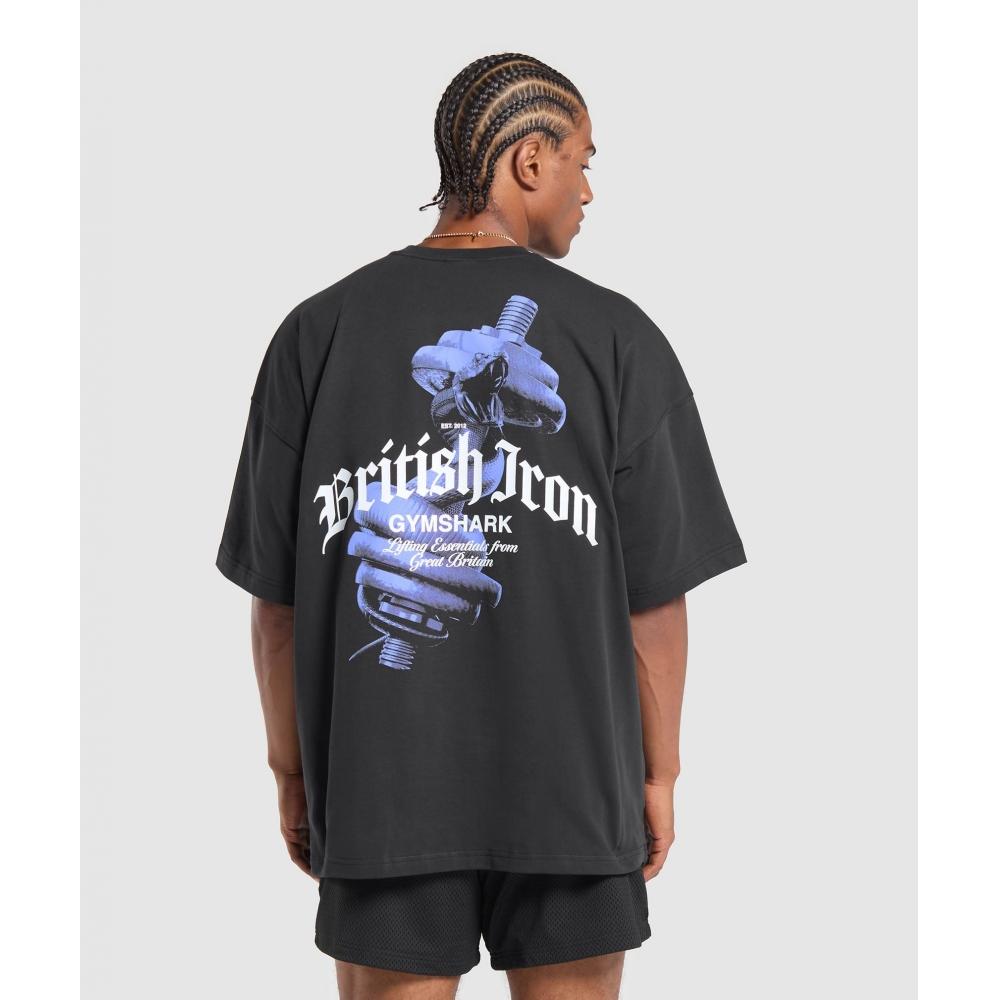 

Футболка Gymshark BriTish Iron черная A7a2z Bb2j S