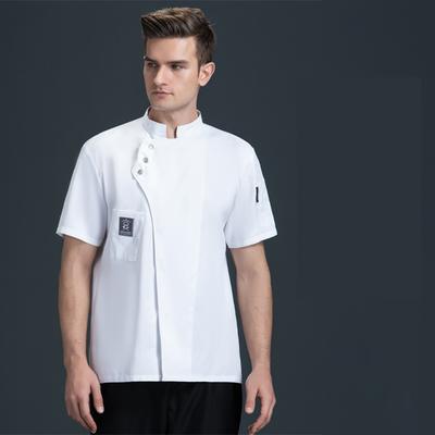 Chef Jackets Kitchen Chef Restaurant Uniform Custom Logo Shirt Service Bakery Breathable Chef Dress White Apron Men