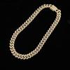 Men's Hip Hop Cuban Chain Necklace with Rhinestone Inlay
