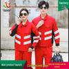 Men's Anti-Static Reflective Workwear Set - Long-Sleeve Suit for Spring/Autumn, Ideal for Road Administration and Sanitation Tasks.