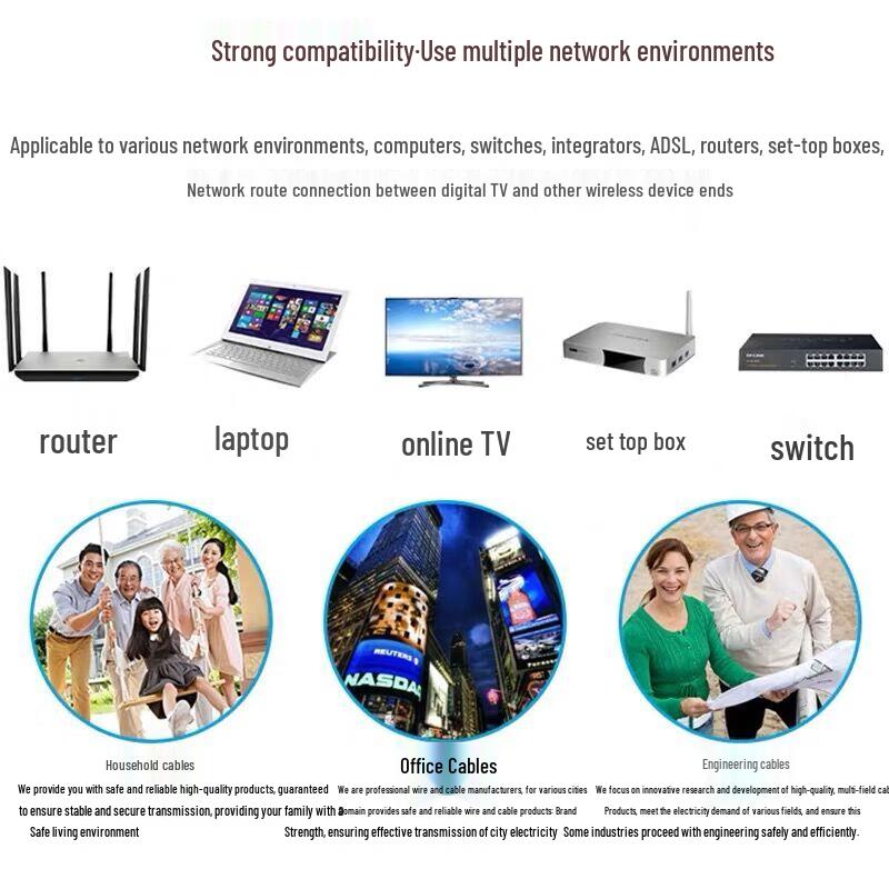Cat6A Copper Surveillance Network Cable, 300m Blue