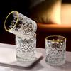 Elegant 150ml Crystal Glass Tumbler Set Whiskey Baijiu Beer 6pcs Modern Home Barware Lead-Free Transparent Or Gold-Trimmed