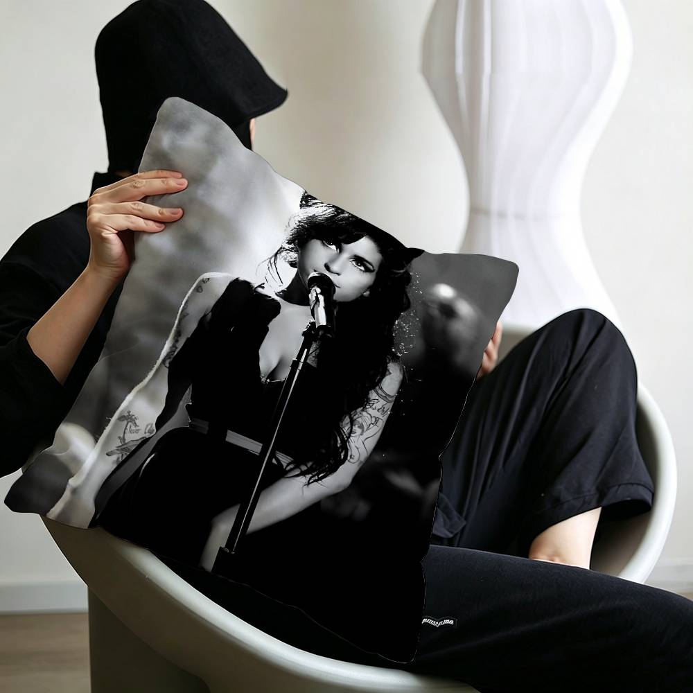 Singer AAmy WWinehouse Pillow Cover for Bedroom Room and Living Room Sofa Decorative Cushion Cover