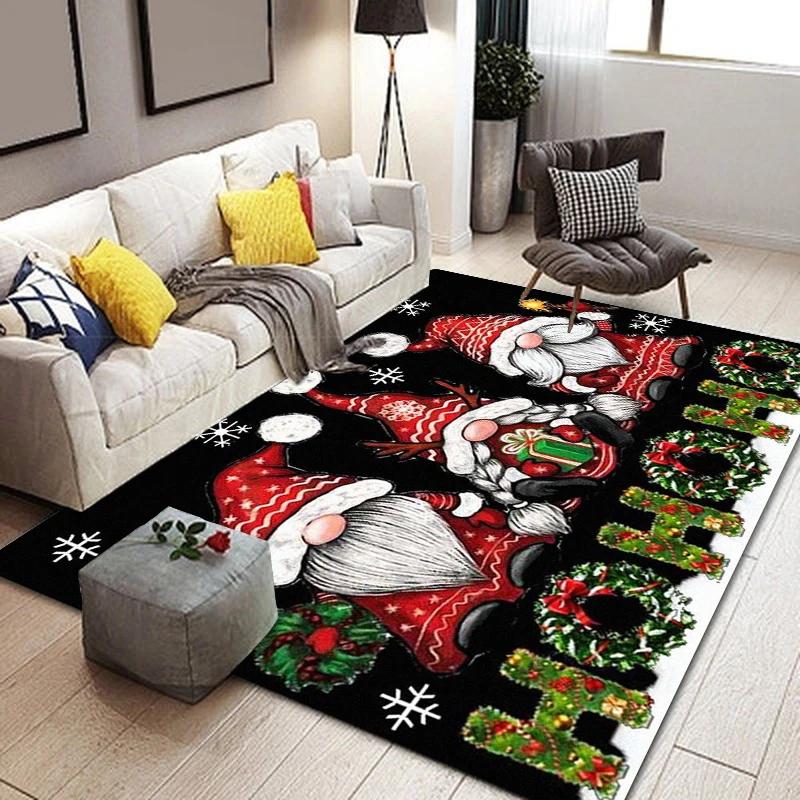 C-Christmas dwarf print carpet yoga mat bedroom decoration carpet living room bathroom decoration floor mat birthday gift