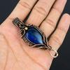 Blue Flash Labradorite Handmade Pendant,  Gemstone Jewelry, 999 Copper Wire Wrapped Pendant Jewelry, For Gift