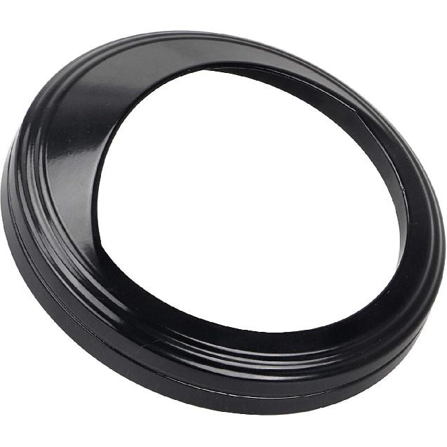 Schwarzer Tachometerrahmen Verchromter Zierring Visierabdeckung mit 5" Tachometer für Harley Dyna Softail Touring