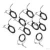 10pcs Ceramic Fishing Rod Guides Kit Double Feet Leg Rings Repair