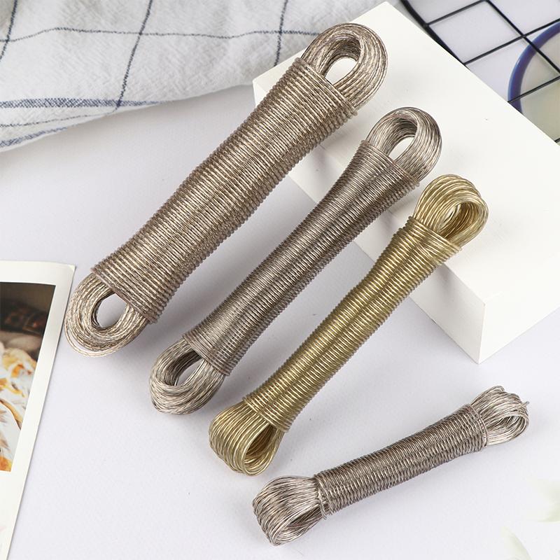 10/20/30/50M Pvc Coating Steel Clothesline Outdoor Portable Clothesline Garden Camping Travel Clothes Drying Rope