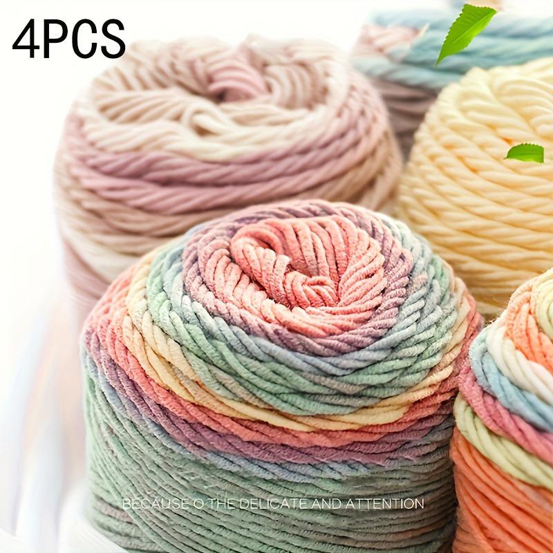 2025 New 4-Color Rainbow Yarn, 5-Strand Milk Fiber for DIY Projects