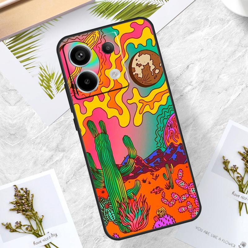 Indie Kids Aesthetic Hippie Acid Trip Case For Xiaomi Redmi Note 13 Pro 14 12 11 10 15 Pro Plus Redmi 15C 10C 12C 13C 14C Cover