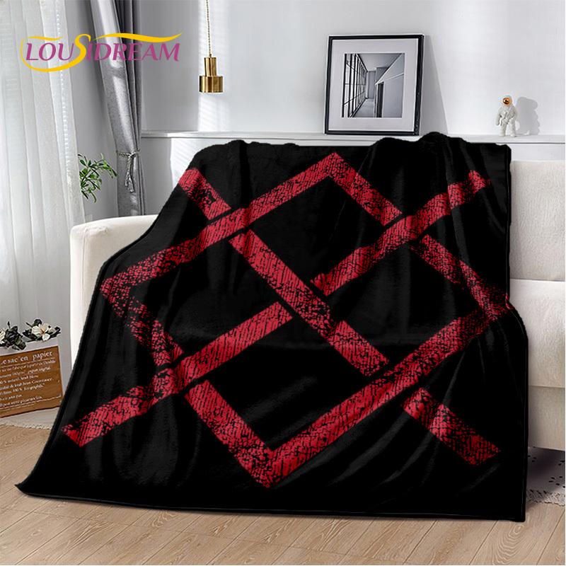 Viking Nordic Odin Valhalla Cartoon Valknut Blanket,Soft Throw Blanket for Home Bedroom Bed Sofa Picnic Office Travel Cover Kids
