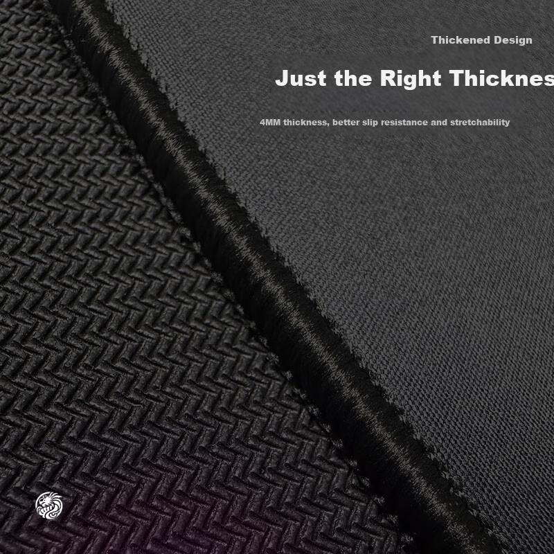 LESAILES Mouse Pad, Smooth FPS Special Micro-Velvet Woven Computer Desk Mat, QCK Heavy Chiji Jiang Zero Zhen Huodu Red-Dyed Edge Black, 360x300x4
