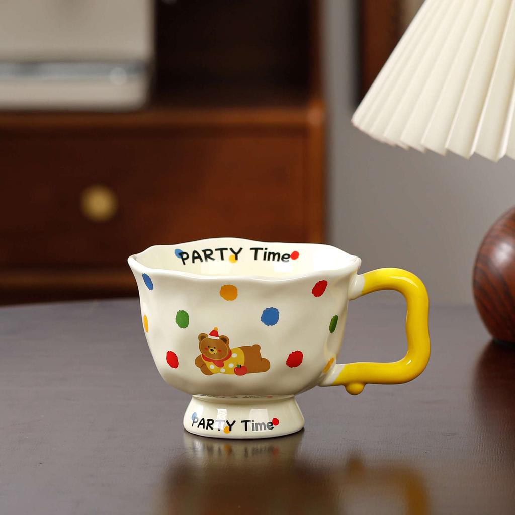 Cute Graffiti Mug Ceramic Water Cup Home Drink Girl Office Milk Coffee Breakfast Cup Yogurt Bowl