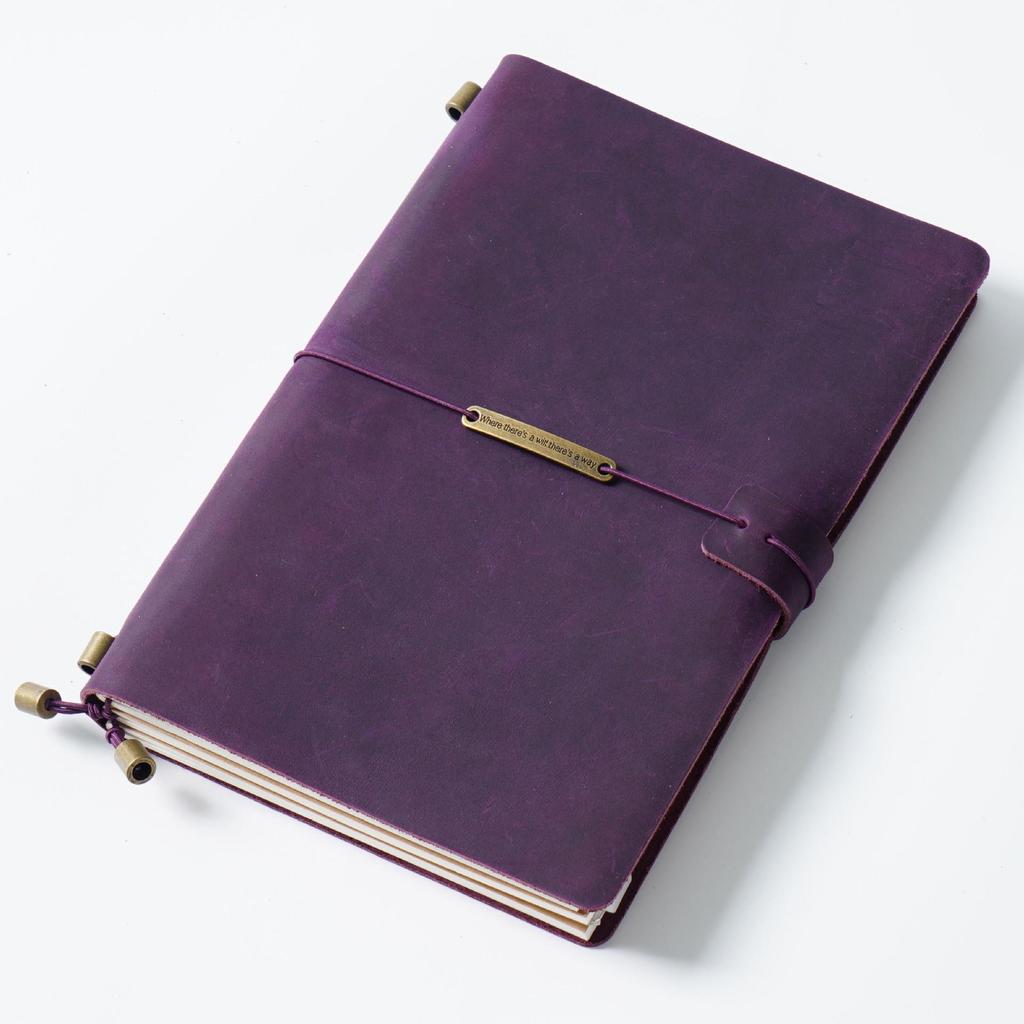 Cuaderno de Cuero Genuino TN Vintage - Diario y Bloc de Notas de Cuero Vacuno Crazy Horse Hecho a Mano En Stock