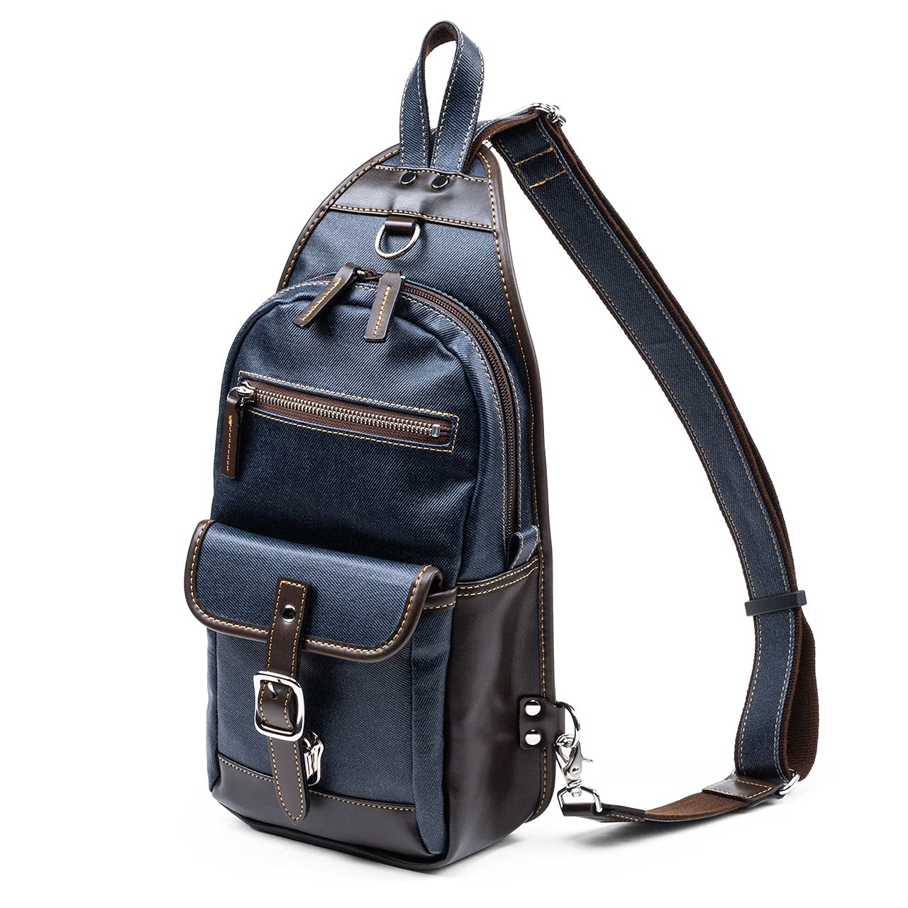 

Body made in Okayama Toyooka [Sanwa Direct] bag, Japan, denim, sewing, vertical, navy, 200-BAGBDY1NV