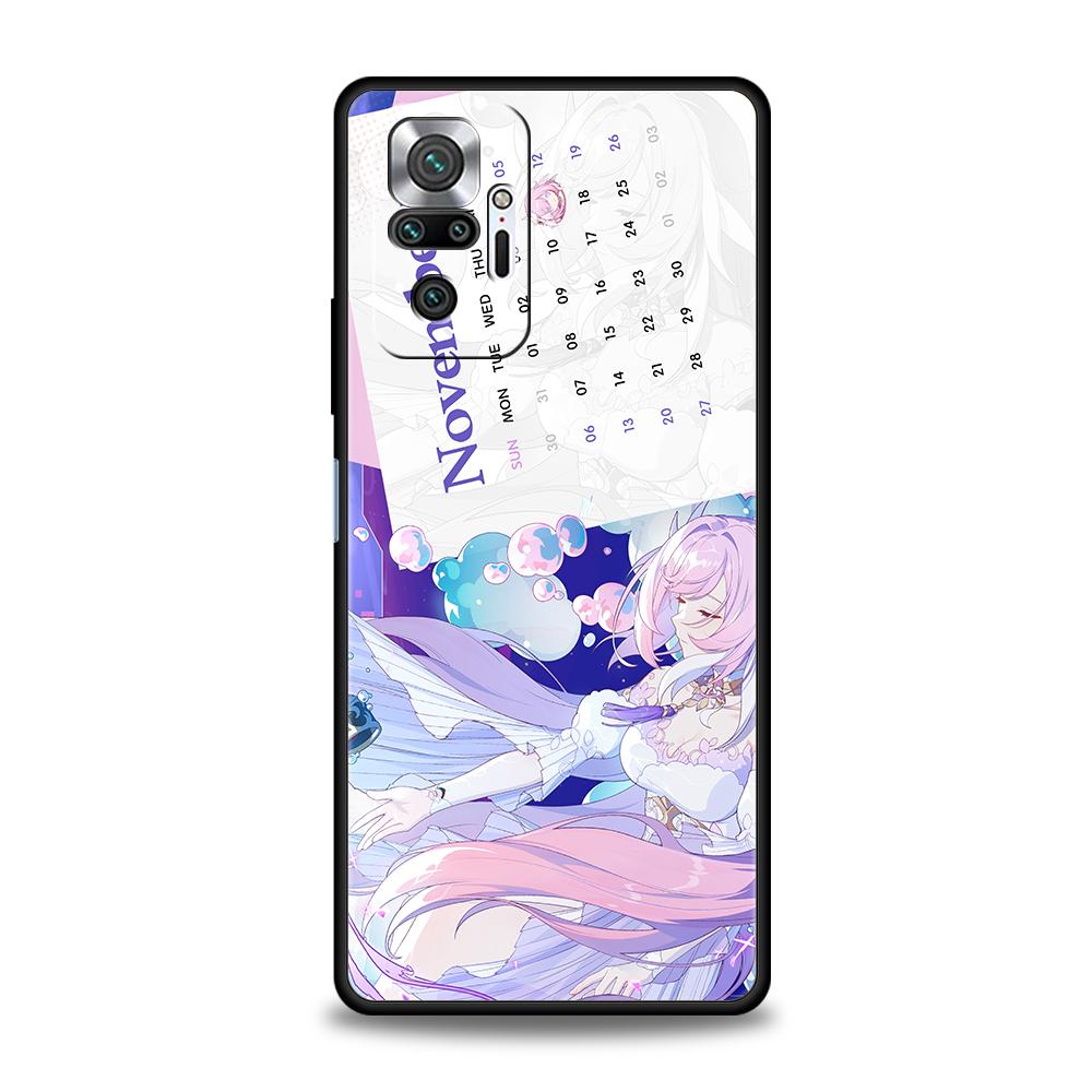 Honkai Impact 3rd Anime Game Phone Case For Xiaomi Redmi Note 12 5G 10C 10 11 9 8 Pro Plus 9S 7 8T 9T 9A 8A 9C K40 Gaming Cover