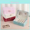 Jewelry Organizer Box With Lock For Necklaces And Rings In Pu Leather For Gift And Travel