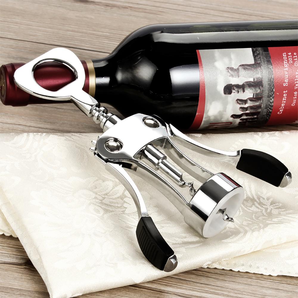 Rödvinsflasköppnare Öldrivare Praktisk Vinkorkskruv Vinöppnare Multifunktionell Rostfri Korkskruv Köksprylar