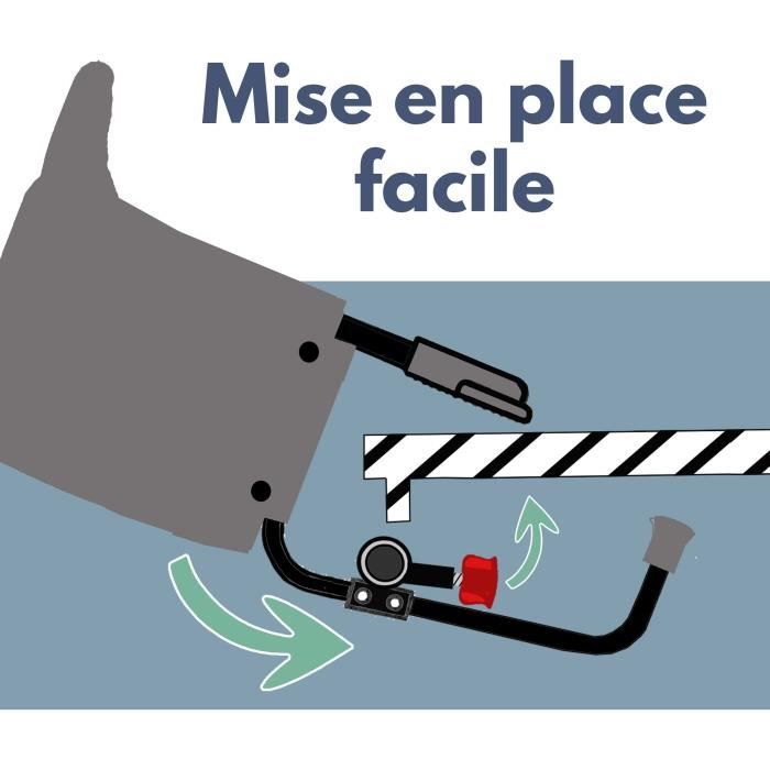 Siège De Table Réhausseur LOOPING - Dossier Confort - Déhoussable Et Lavable Machine - Fixation Multi-points