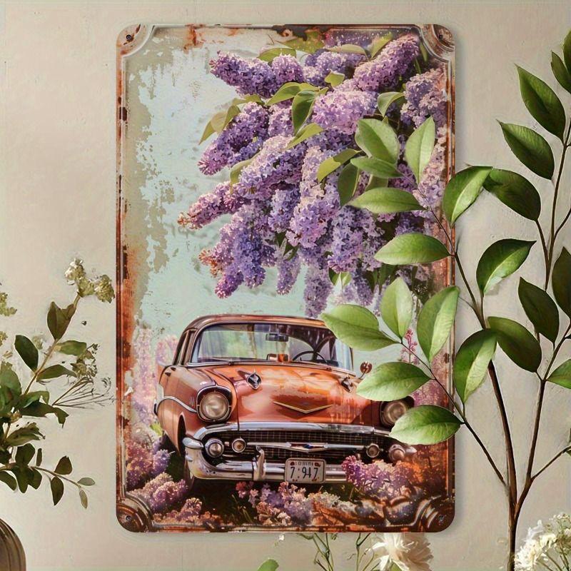 Avant-Garde Automotive Metal Art Painting for Garage Decor