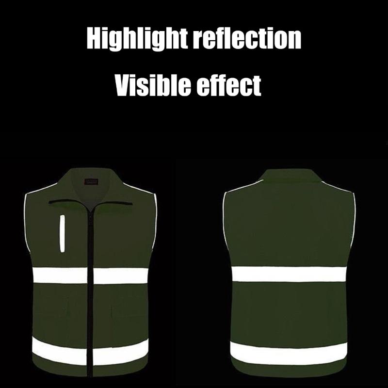 Reflective Vest Security Vest Unisex High Visibility Vest Security Workwear for Men Women Traffic Work Running
