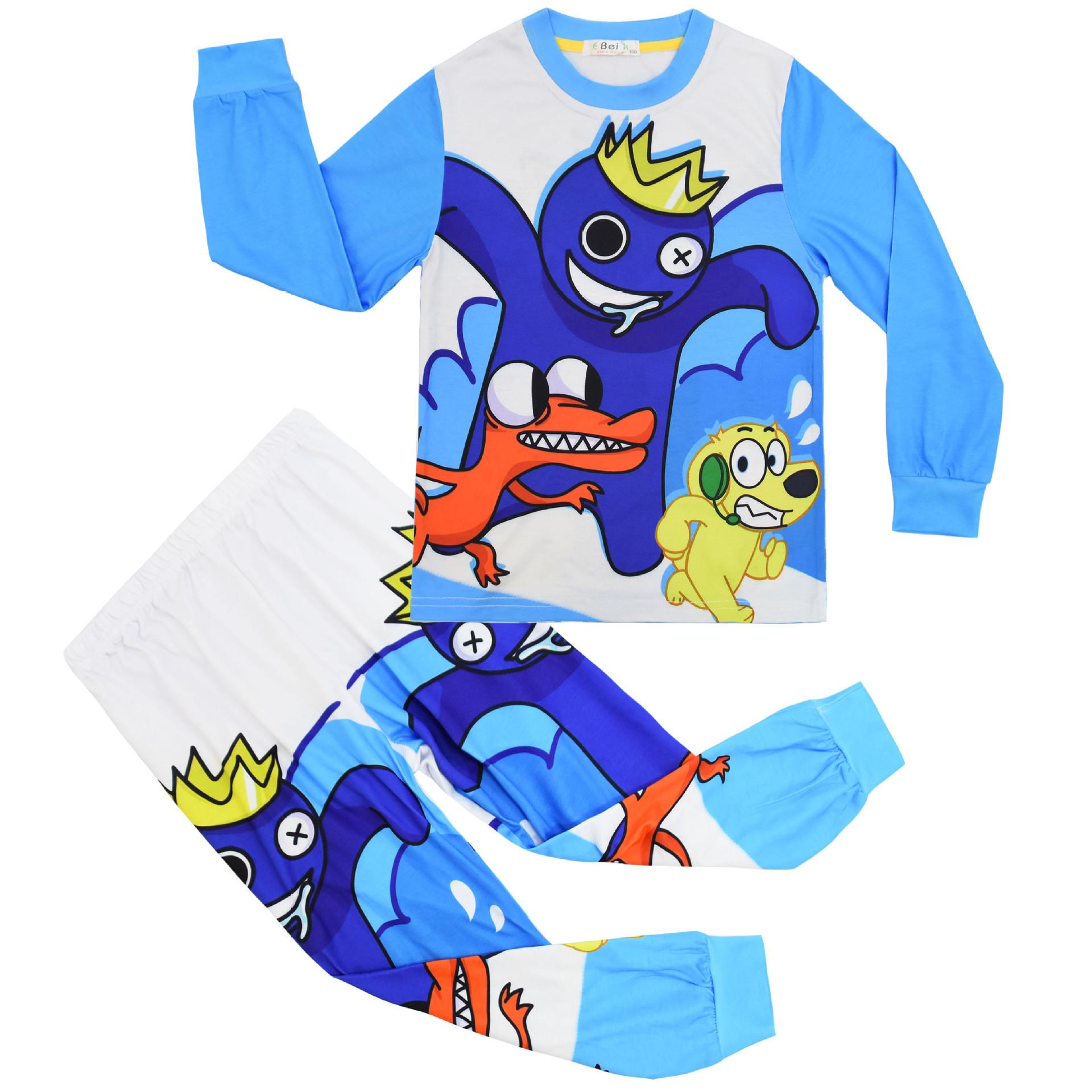 

Long-Sleeved Set, Cartoon Digital Printing Clothing, Medium And Large Boys Long-Sleeved Loungewear Pajamas Set 7061 150