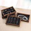 Shopping Mall Counter Jewelry Tray Display Walnut Box Flannel Jewelry Storage Large Capacity Ring Necklace Display Tray