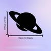 Minimalist Saturn Metal Wall Art, Powder-Coated Planet Decor Gift