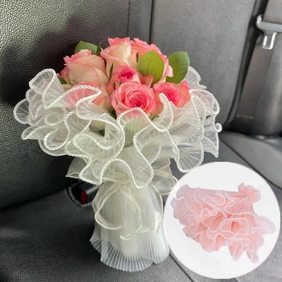 Encaje Embalaje de Flores Ramo de Flores Papel de Envoltura Creativo Suministros para Floristería para Fiesta de Boda