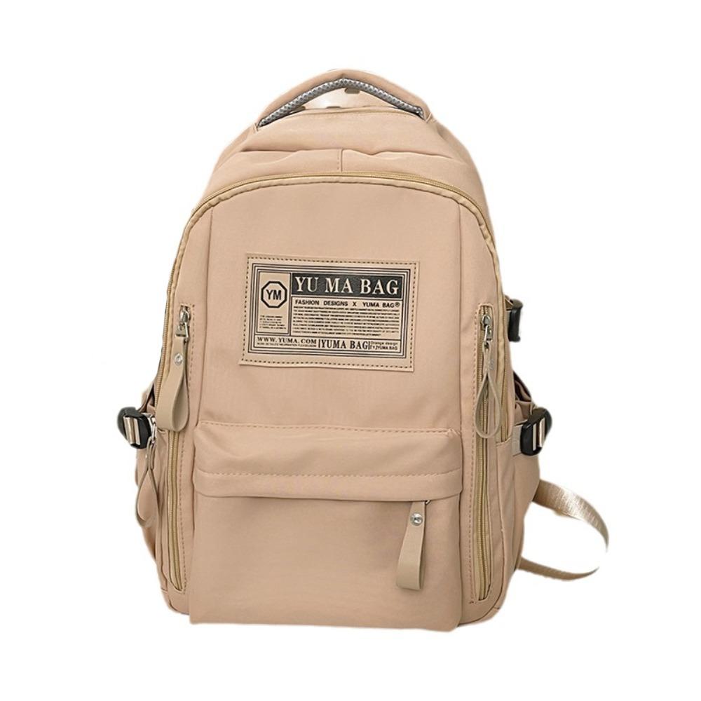 

Multi Pocket Students Backpack Zipper Teenage Daypack High Quality Nylon School Bag Travel хаки