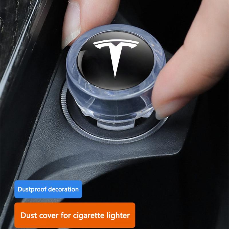 Car Dust Cover Cigarette Lighter Dust-Proof Waterproof Decorate Accessories For Tesla Model 3 Model S Model X Y Roadster Space X