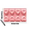 Silicone Mold 8 Hole Heart Silicone Candle Mold Valentine's Day Candles Making Kit DIY Love Cake Chocolate Baking Tools