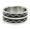 Men's Black Steel 'Hugo' Ring