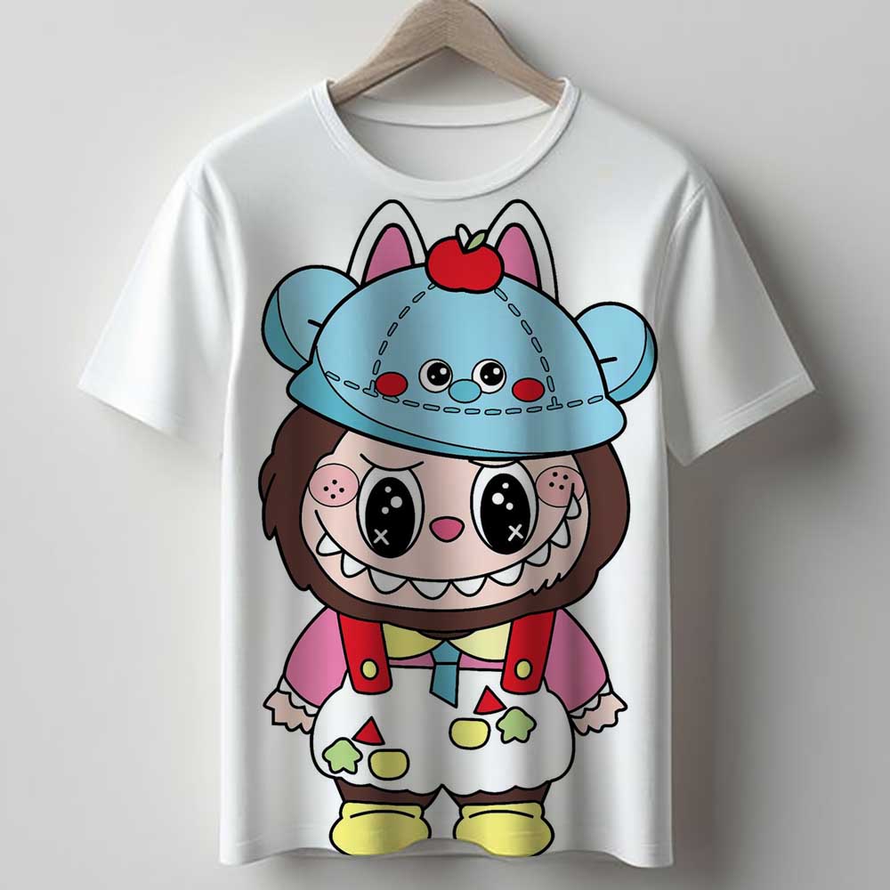 Roztomilé chlapecké dívčí oblečení Kreslená postavička Grafický potisk Dětská trička Cool Pohodlná Módní topy Dárky k narozeninové oslavě