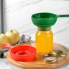 Foldable Silicone Funnel Collapsible Liquid Oil Jam Funnel Wide Mouth Jar Funnel With PP Plastic Handle Canning Kitchen Tools