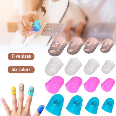 Lot de 5 ou 10 manchons en silicone pour les doigts, antidérapants, anti-brûlures, aiguille, livre à retourner, argent, jeu de piano, dé à coudre, pointe ajourée, respirante