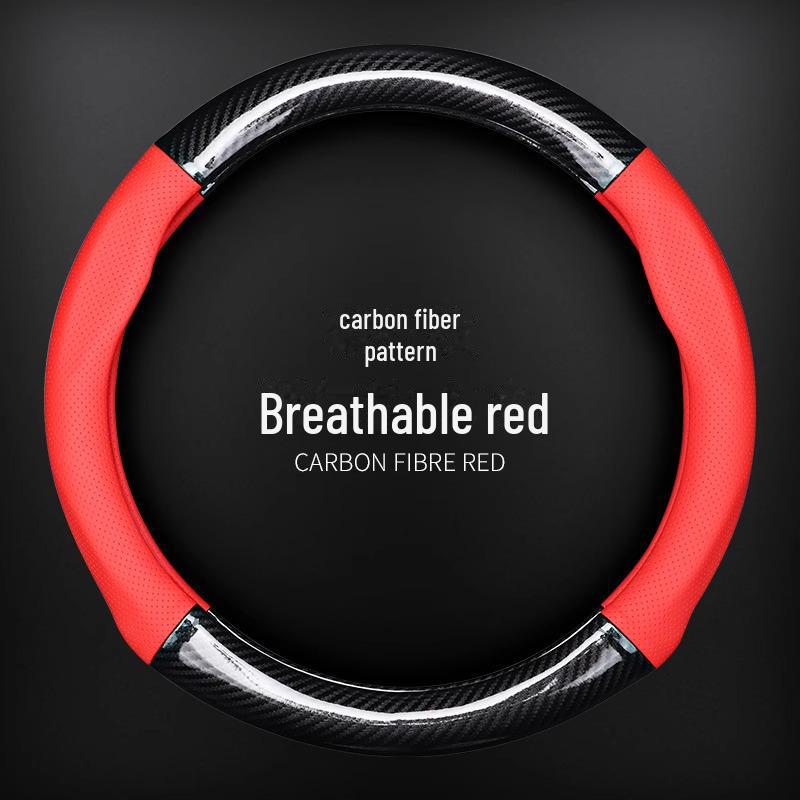 D-förmiger Lenkradbezug aus Carbonfaser – für alle Jahreszeiten, ultradünn, rutschfest, schweißabsorbierend.