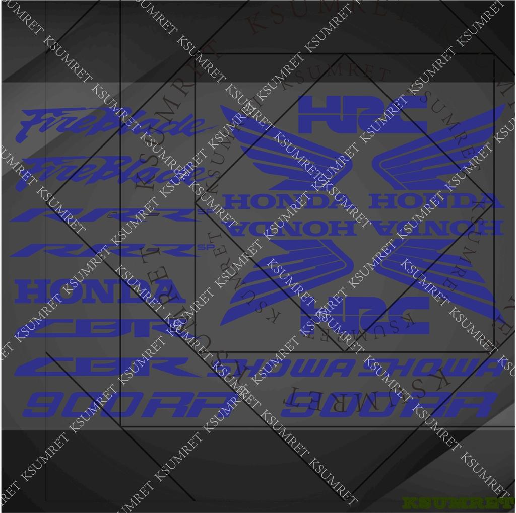 JIB3 For Honda Fireblade Motorcycle Stickers CBR900RR RR-R SP HRC Racing Logo Decal Waterproof