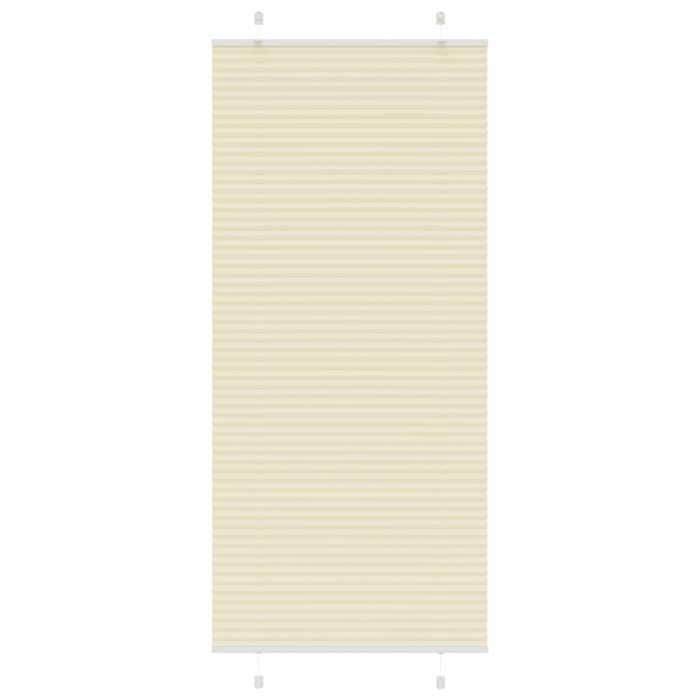 VidaXL Store Plissé Crème 85x200 Cm Largeur Du Tissu 84,4 Cm Polyester, Store Plissé De Fenêtre, Store Accordéon, Store 4015310