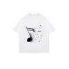 Black Oversized T Shirt With Music Note Print For Casual Wear And Music Lovers