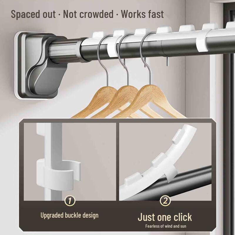 No-Drill Extendable Clothes Drying Rod