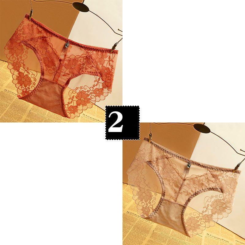 2 Pcs Frauen Höschen Weibliche Sexy Spitze Unterhose Atmungsaktive Dessous Versuchung Transparent Dessous Unterwäsche