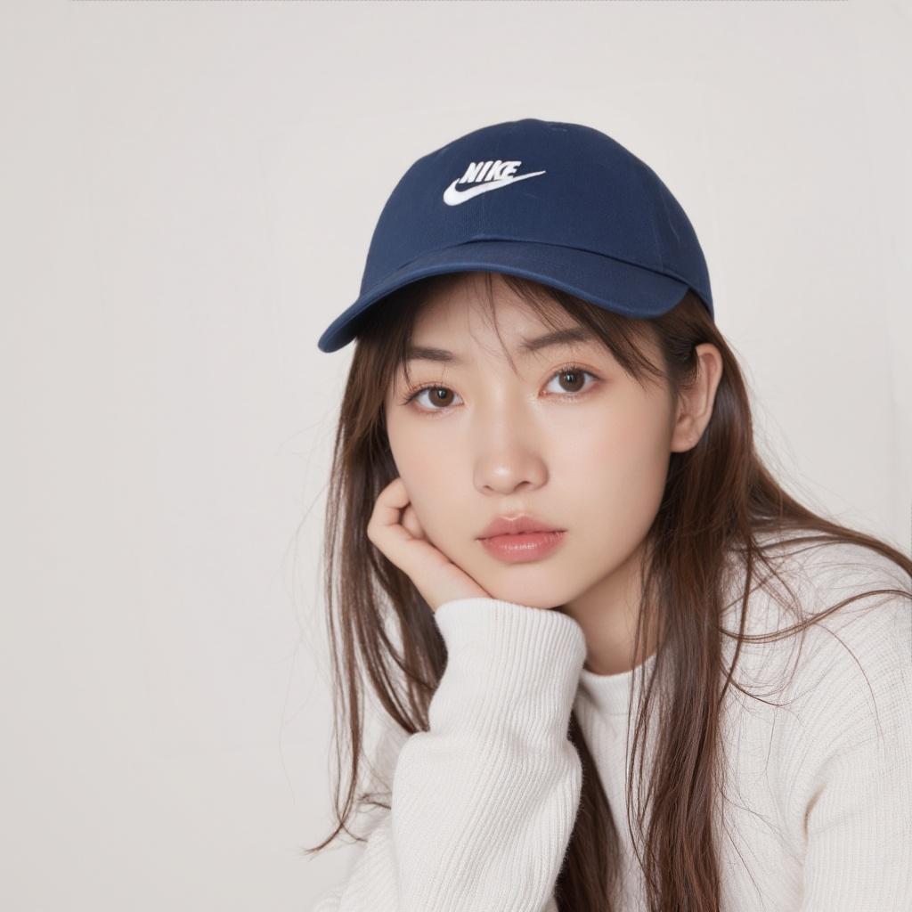 Nike Logo Decorated Cotton Baseball Cap Unisex Hats Blue FB5368-410