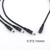 0.7m 18awg DC female to 3 way male power Supply Splitter Cable 1 Female to 3 Male connector CCTV Accessories extend Adapter 70cm